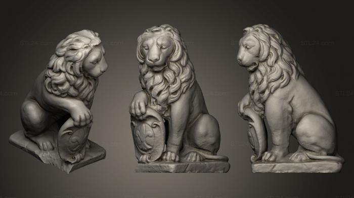 Figurines lions tigers sphinxes (Lion 143, STKL_0140) 3D models for cnc